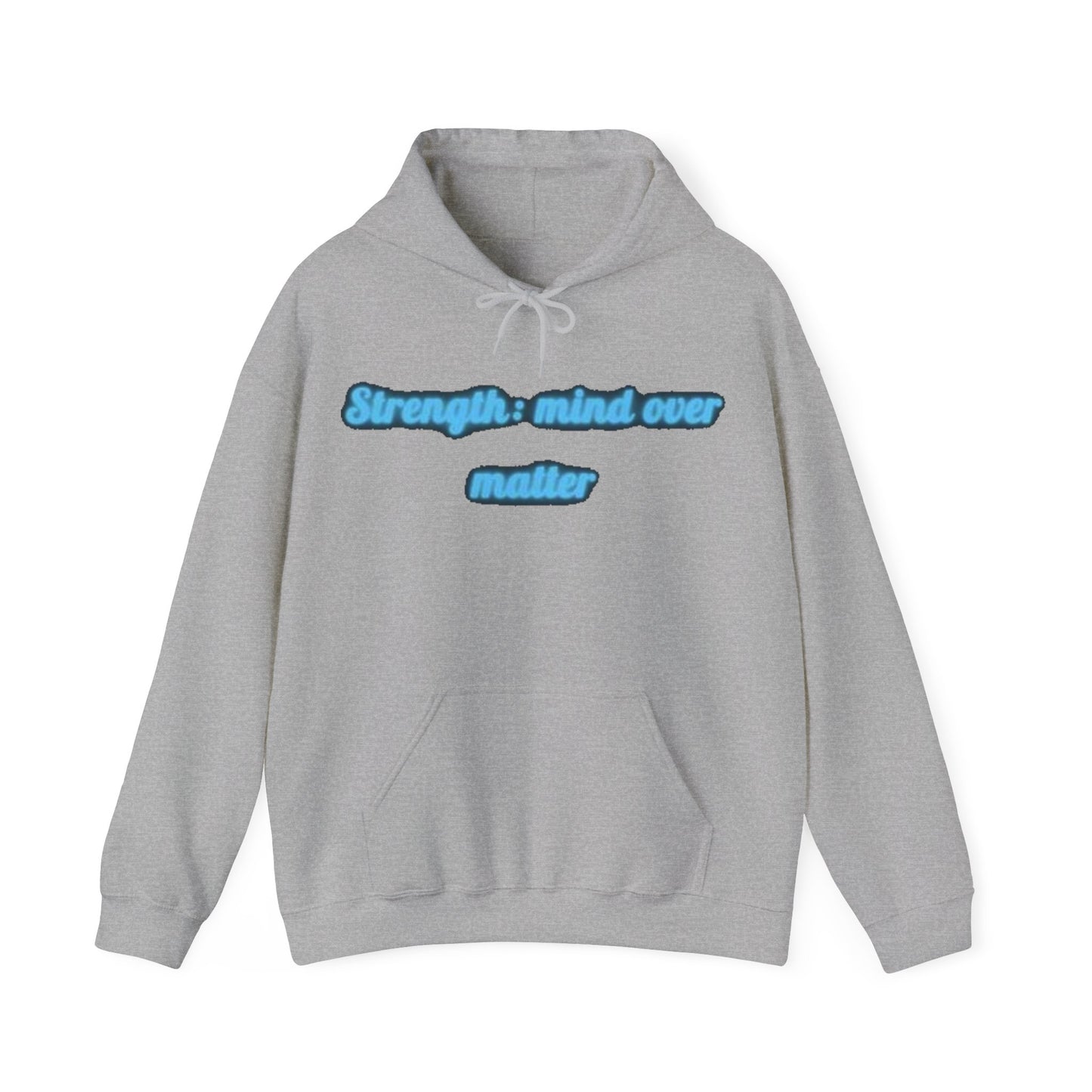 strength mind over matter motivational inspirational quote Unisex Heavy Blend™ Hooded Sweatshirt