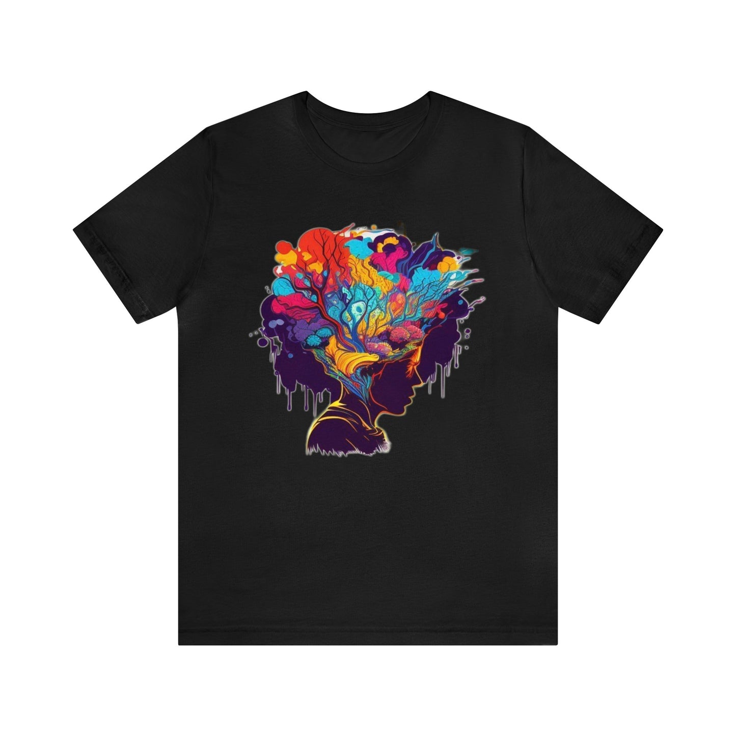 mind blown introspective colorful trippy Unisex Jersey Short Sleeve Tee