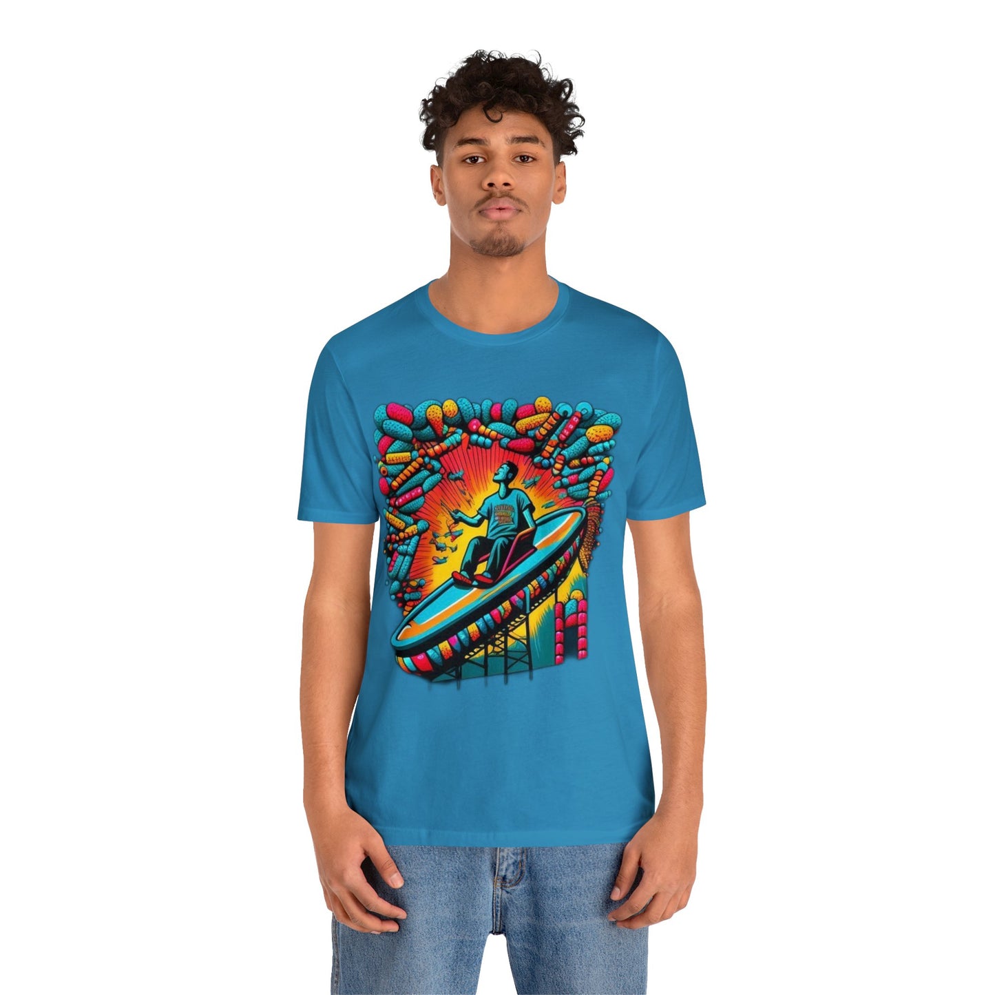 colorful trippy Unisex Jersey Short Sleeve Tee