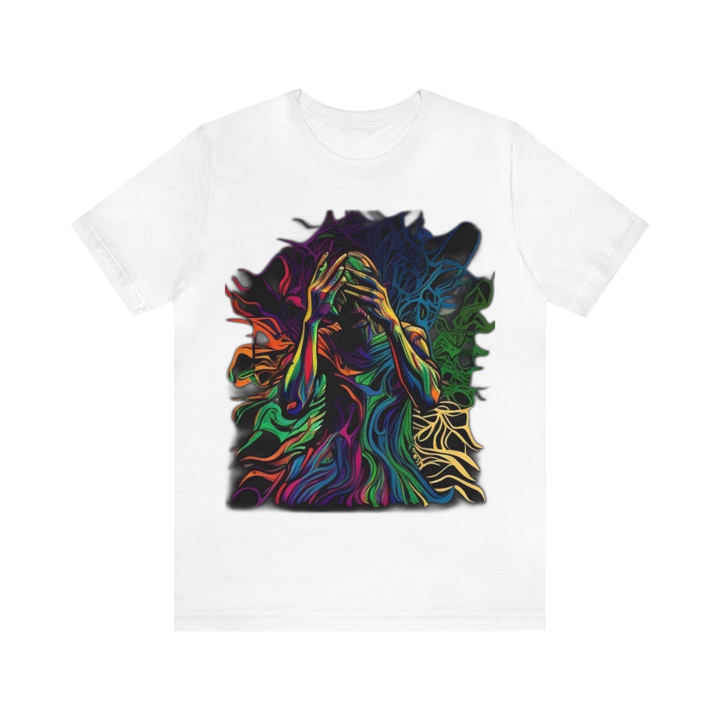 introspective trippy colorful Unisex Jersey Short Sleeve Tee