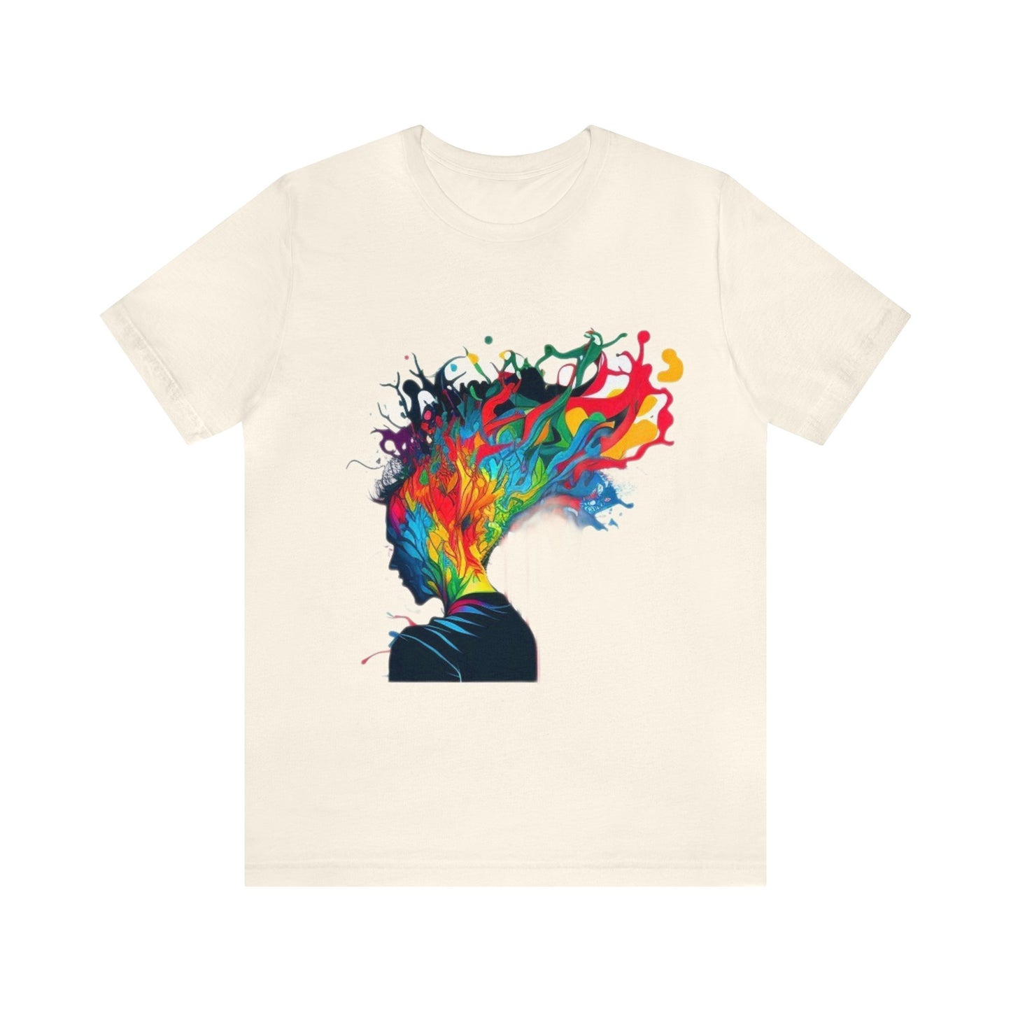 deep in thought colorful trippy Unisex Jersey Short Sleeve Tee