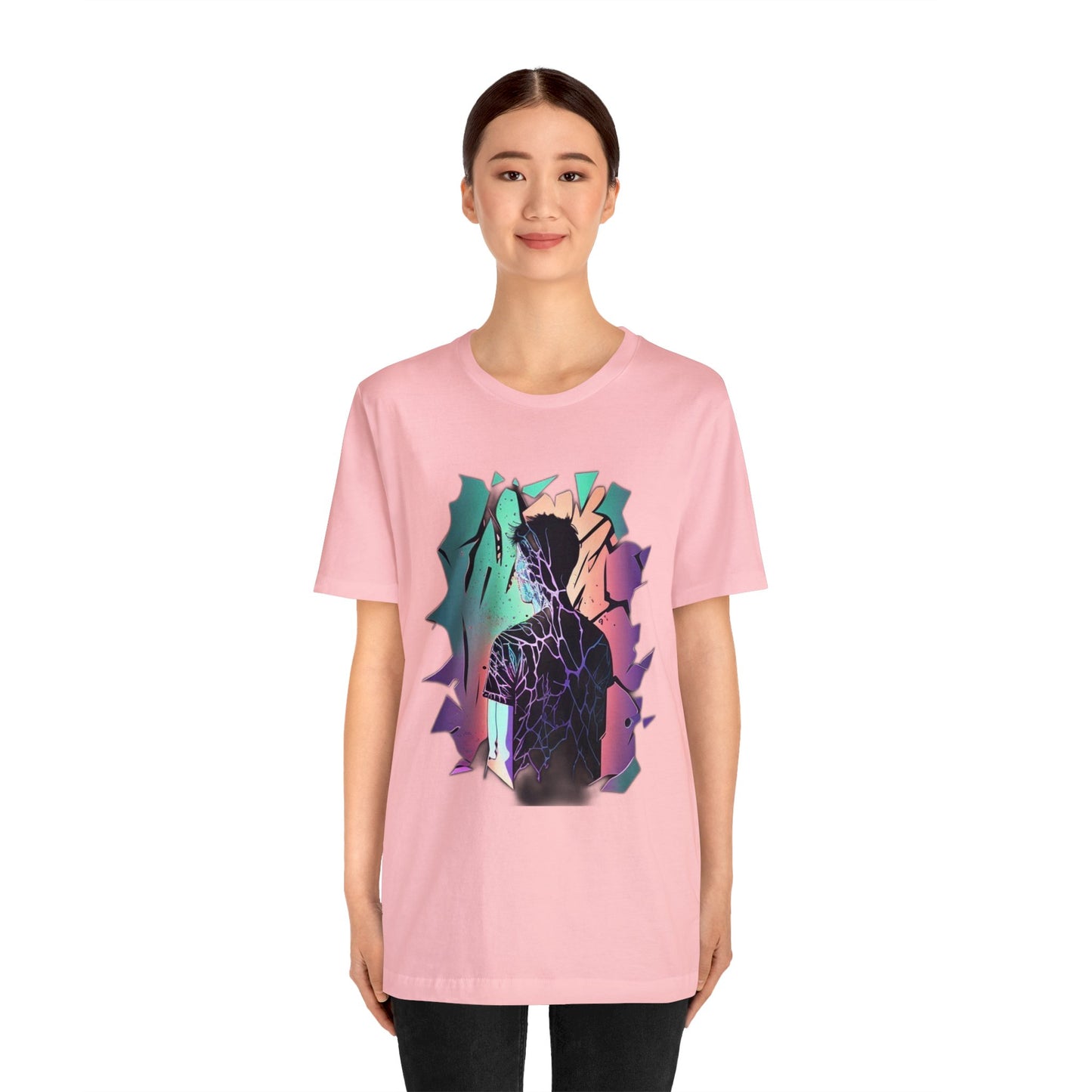 introspective trippy colorful Unisex Jersey Short Sleeve Tee