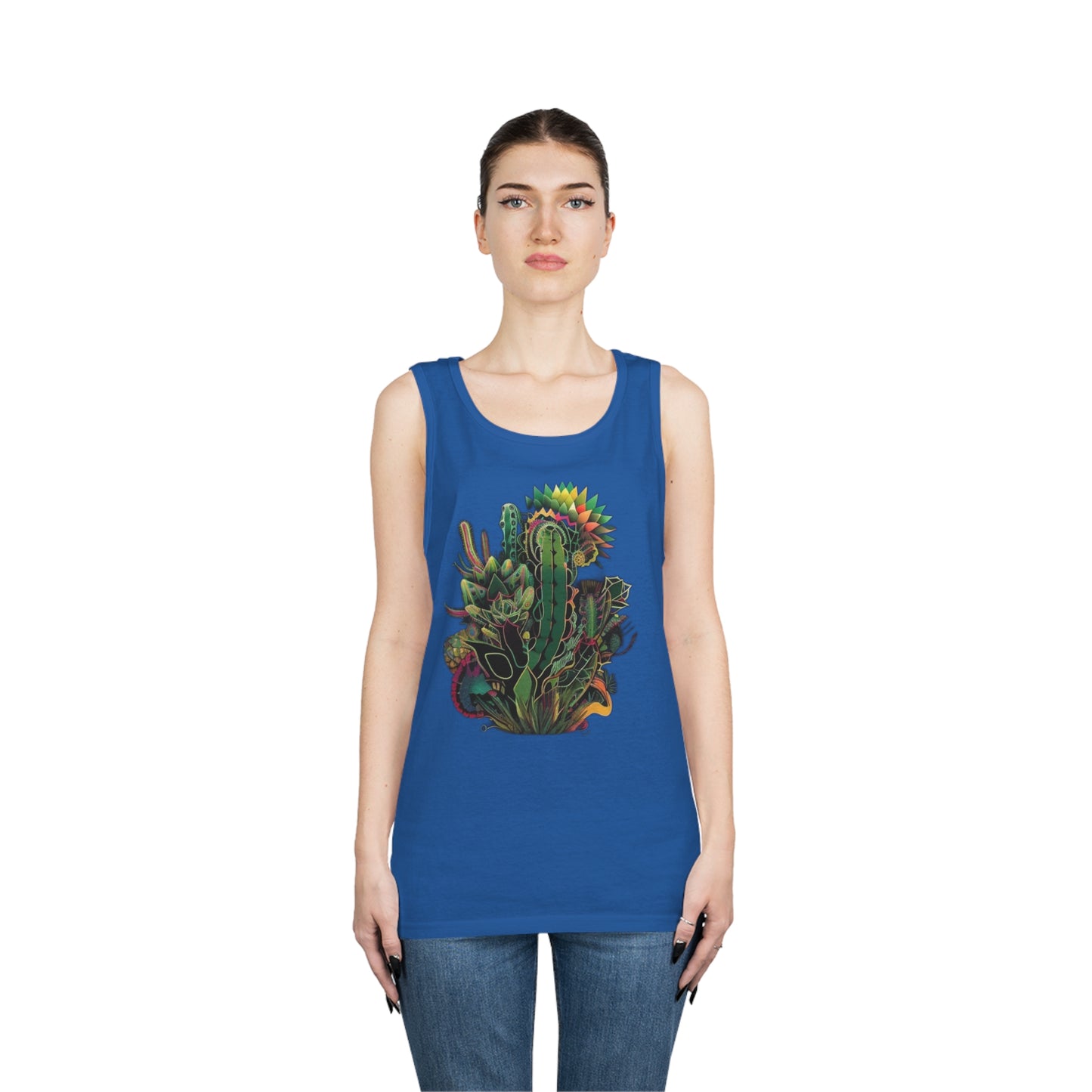 bright cactus Unisex Heavy Cotton Tank Top