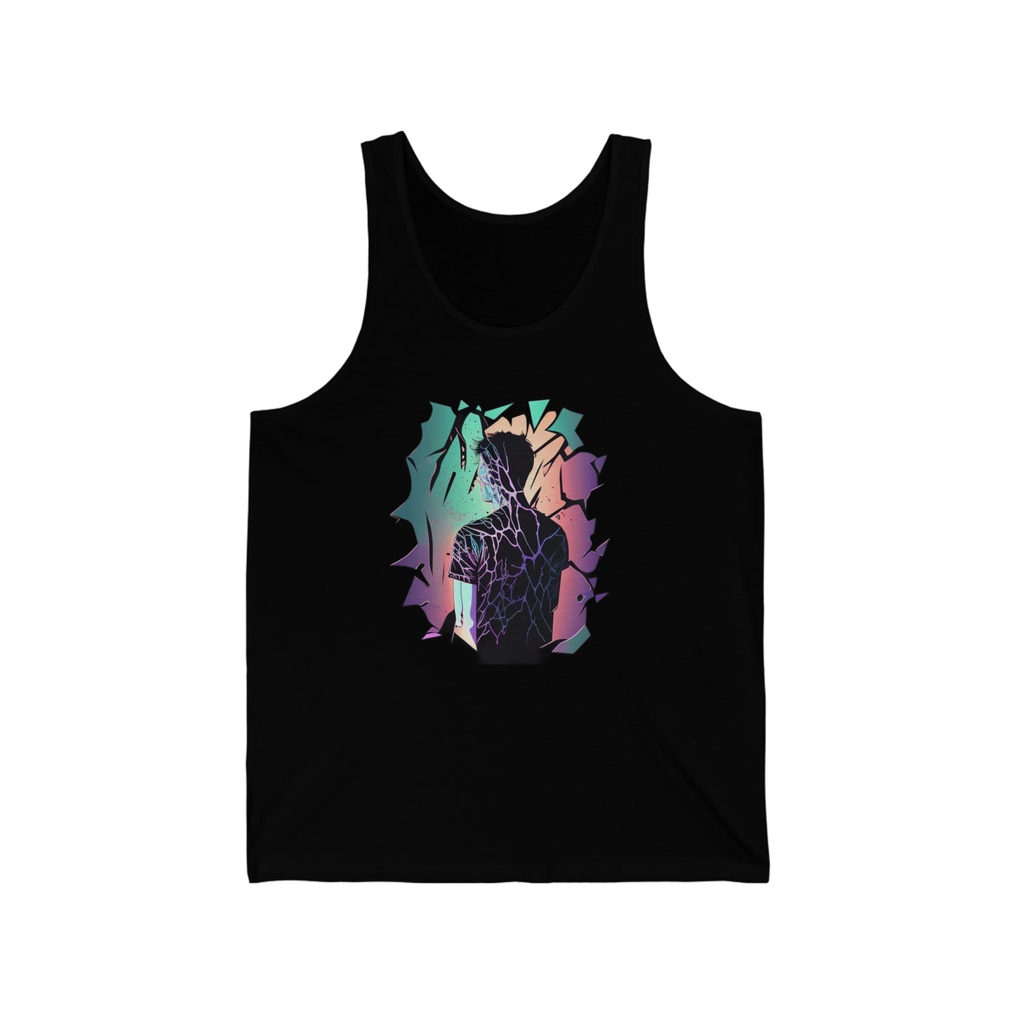 introspective trippy colorful Unisex Jersey Tank