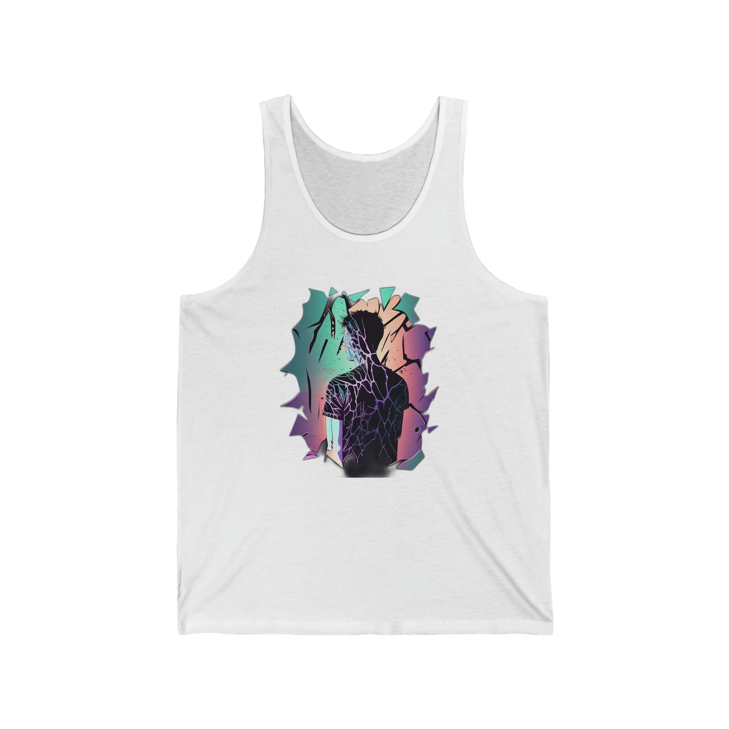 introspective trippy colorful Unisex Jersey Tank