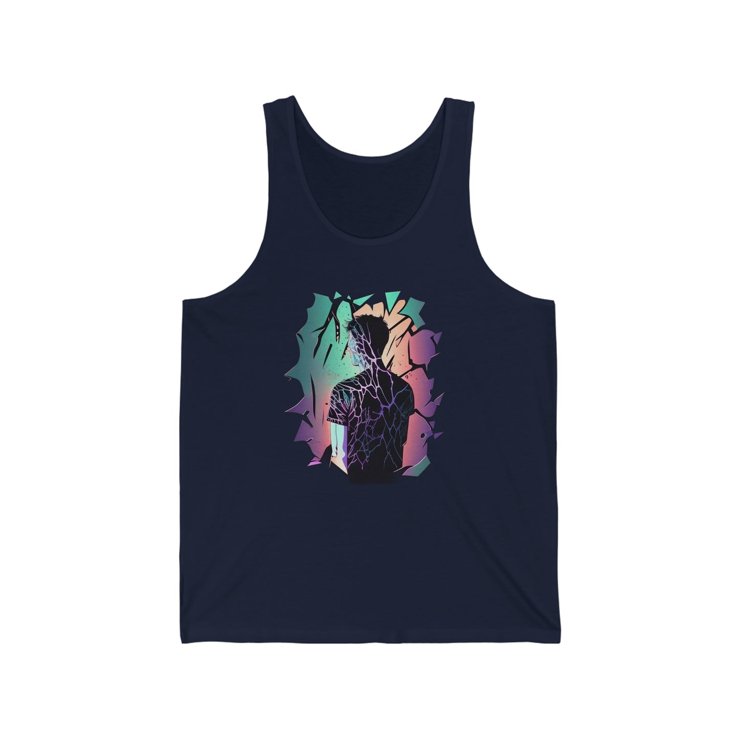 introspective trippy colorful Unisex Jersey Tank