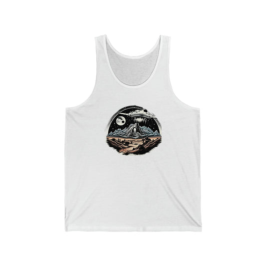 space ship trippy Unisex Jersey Tank