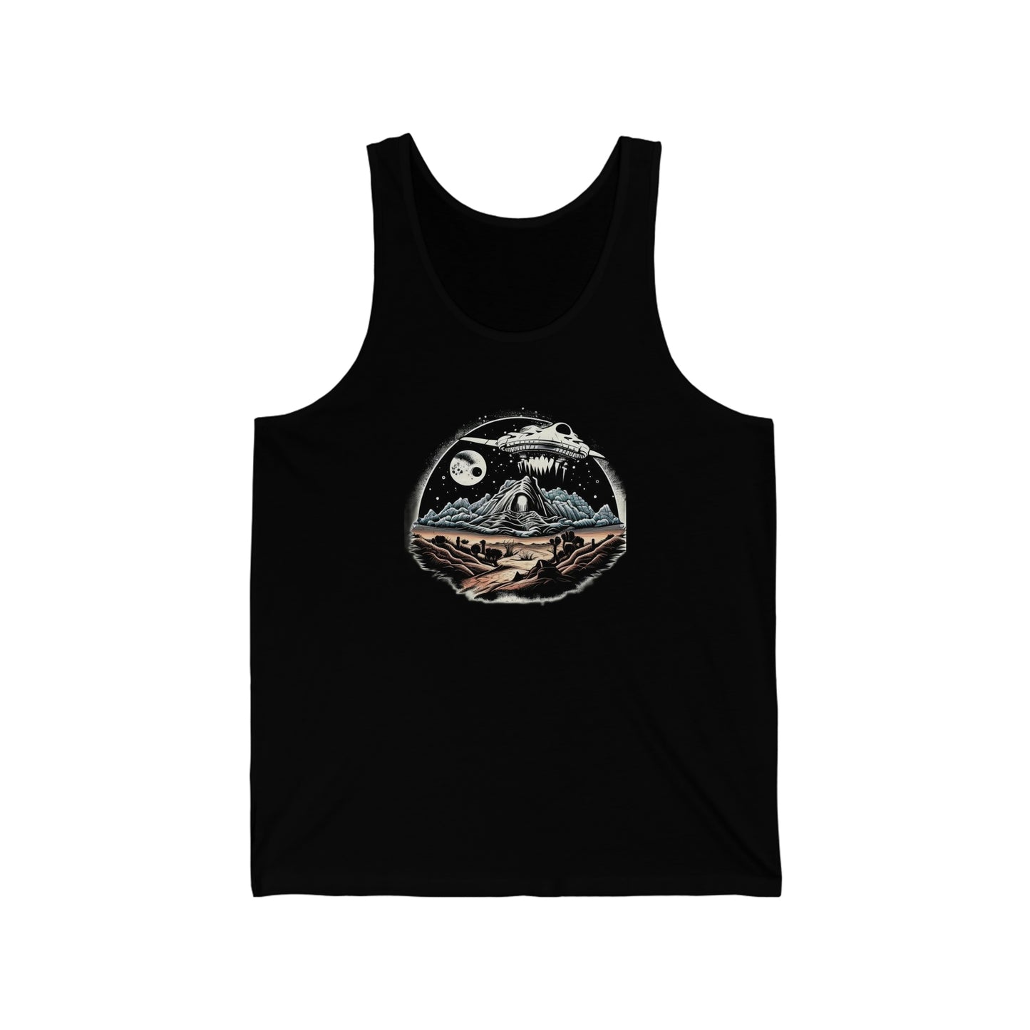 space ship trippy Unisex Jersey Tank