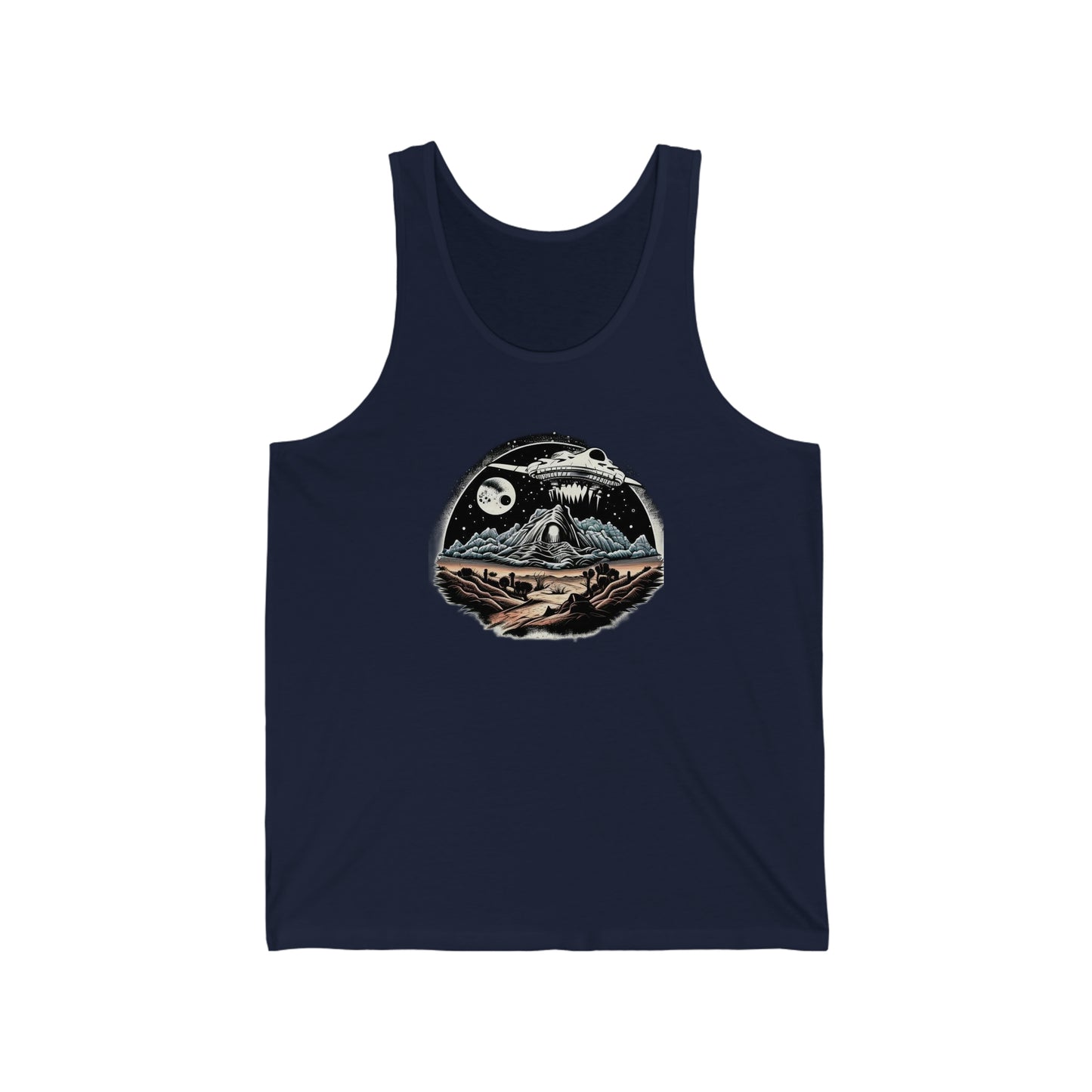 space ship trippy Unisex Jersey Tank