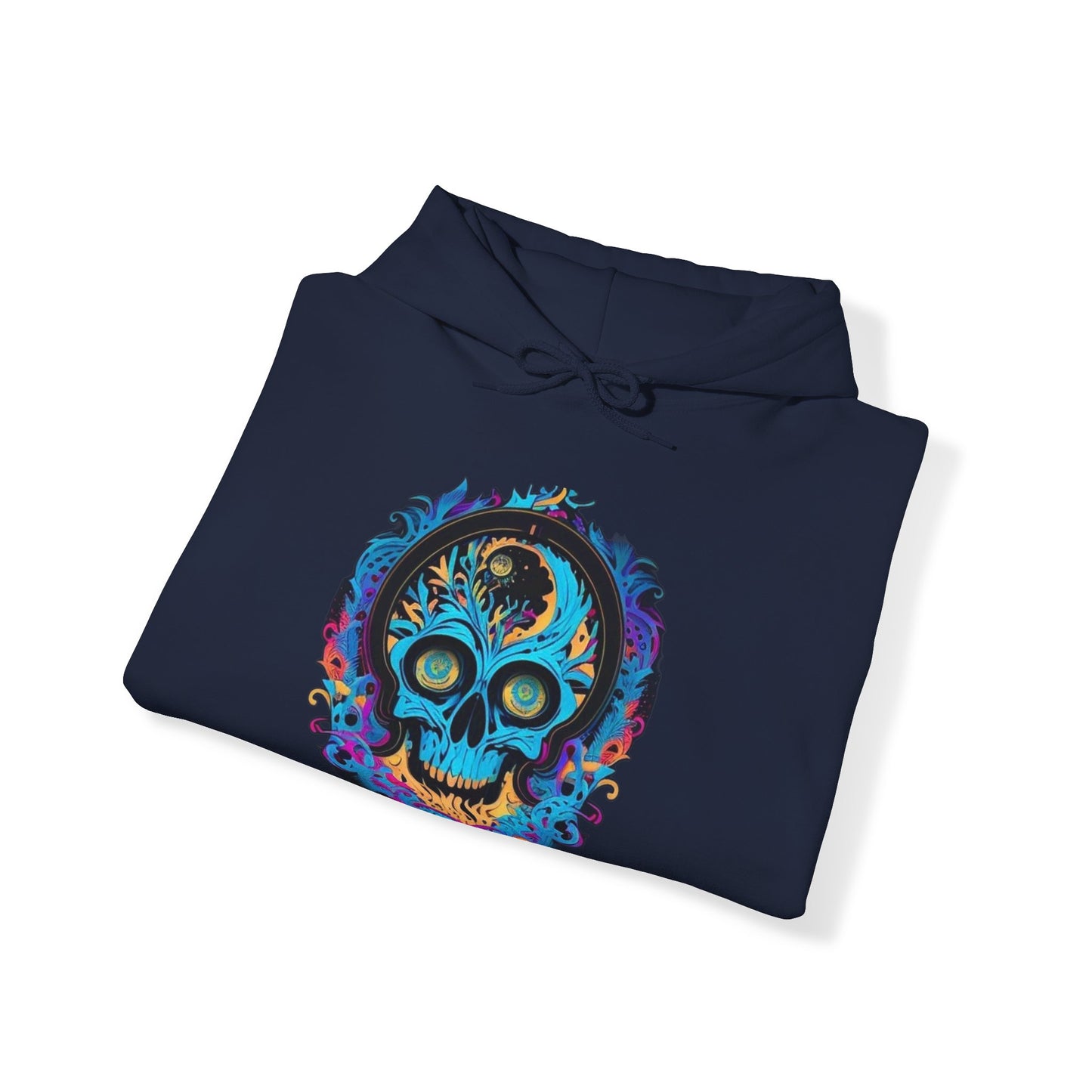 bright blue sugar skull Unisex Heavy Blend™ Hooded Sweatshirt