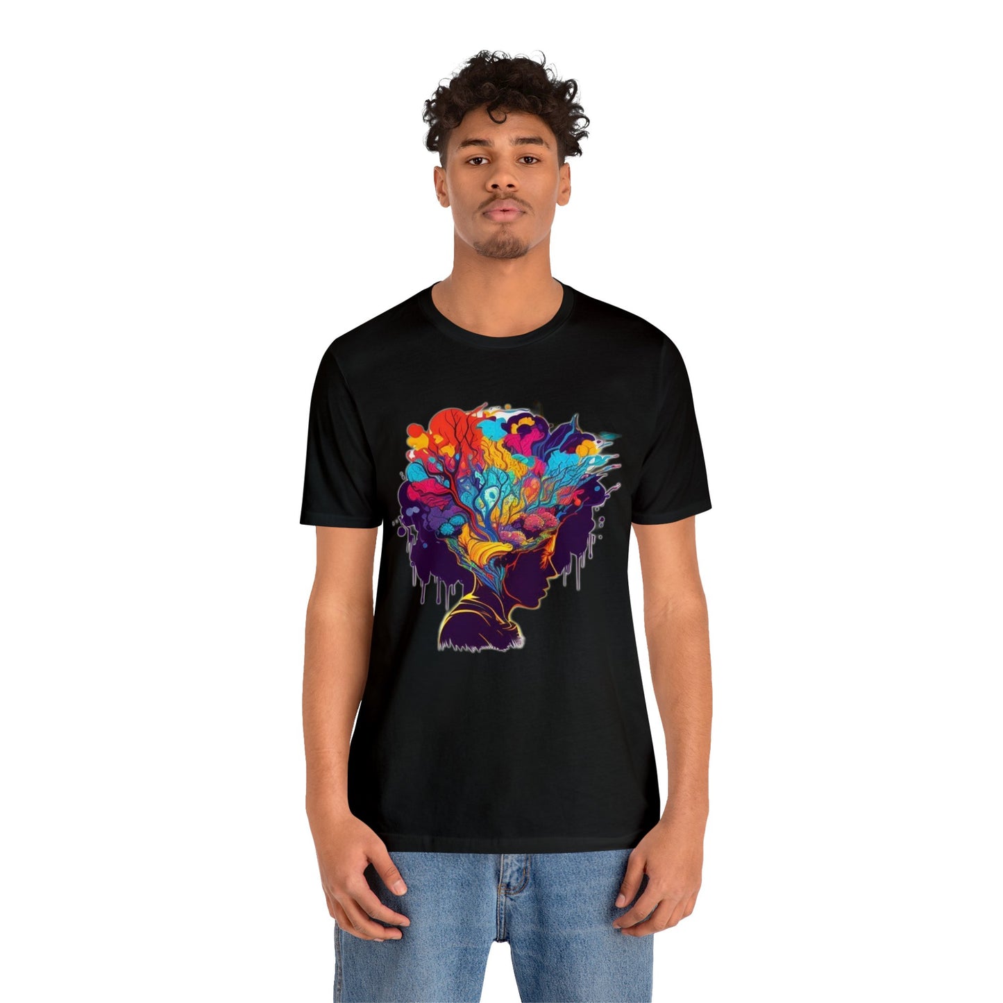 mind blown introspective colorful trippy Unisex Jersey Short Sleeve Tee