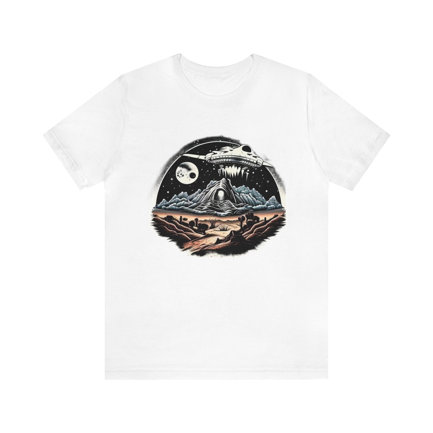 space ship trippy Unisex Jersey Short Sleeve Tee