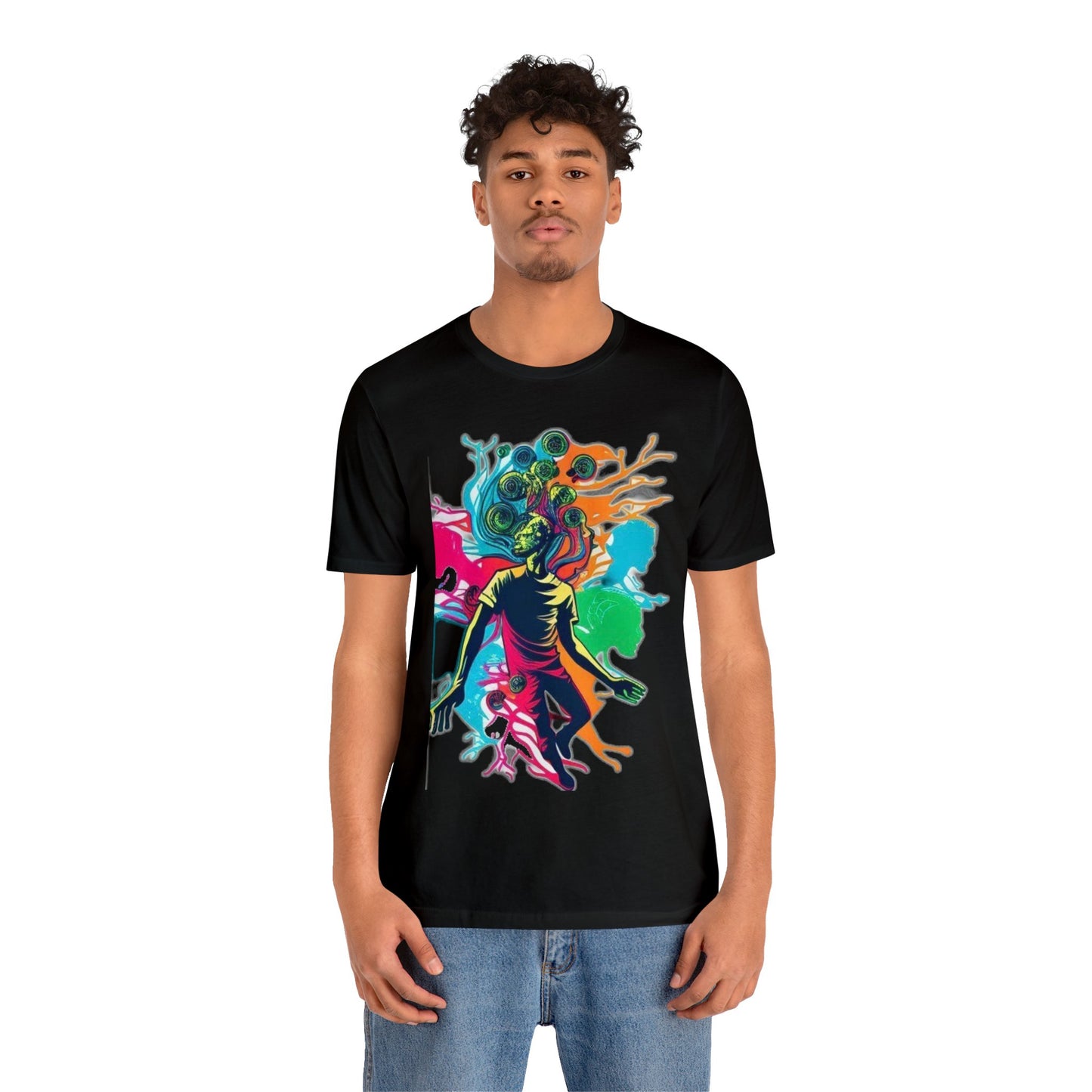 introspective trippy colorful Unisex Jersey Short Sleeve Tee