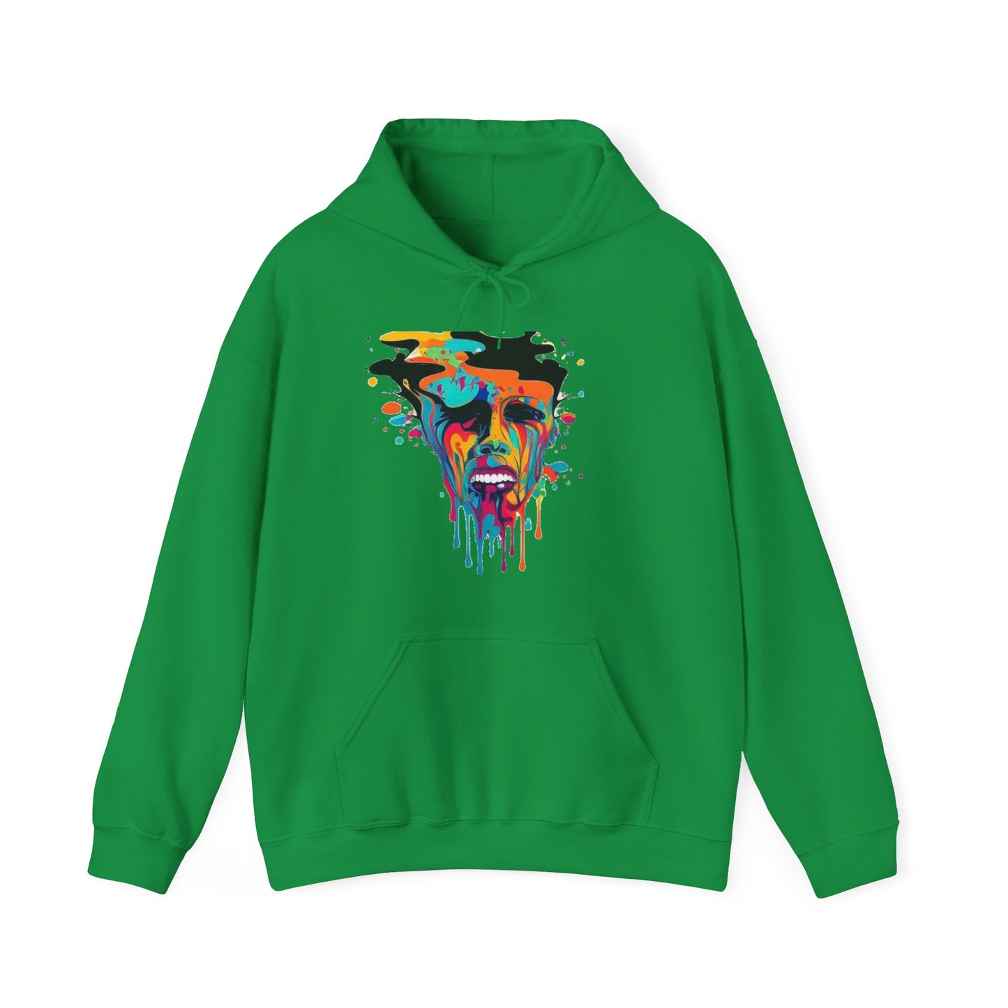 melting face colorful trippy Unisex Heavy Blend™ Hooded Sweatshirt