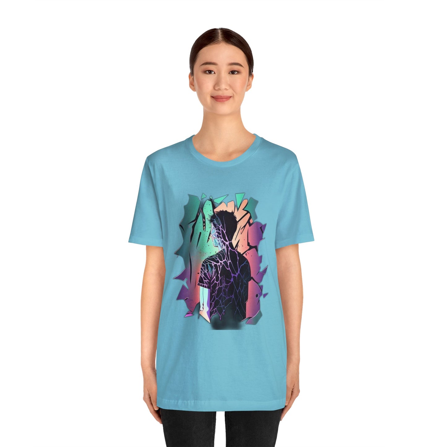 introspective trippy colorful Unisex Jersey Short Sleeve Tee