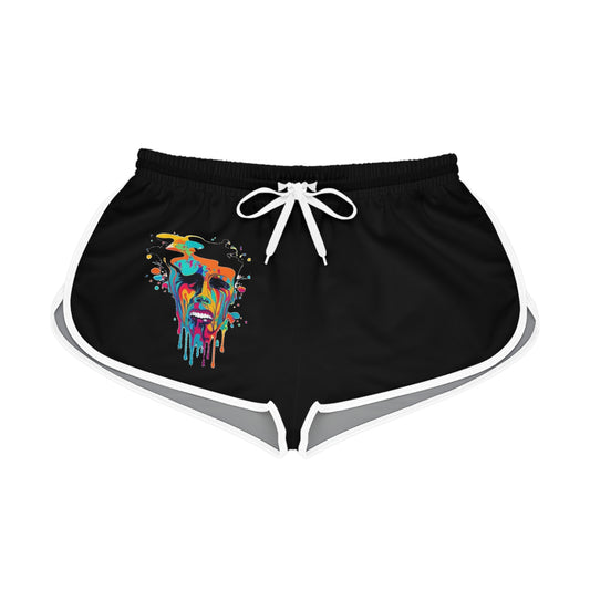 melting face trippy Women's Relaxed Shorts (AOP)