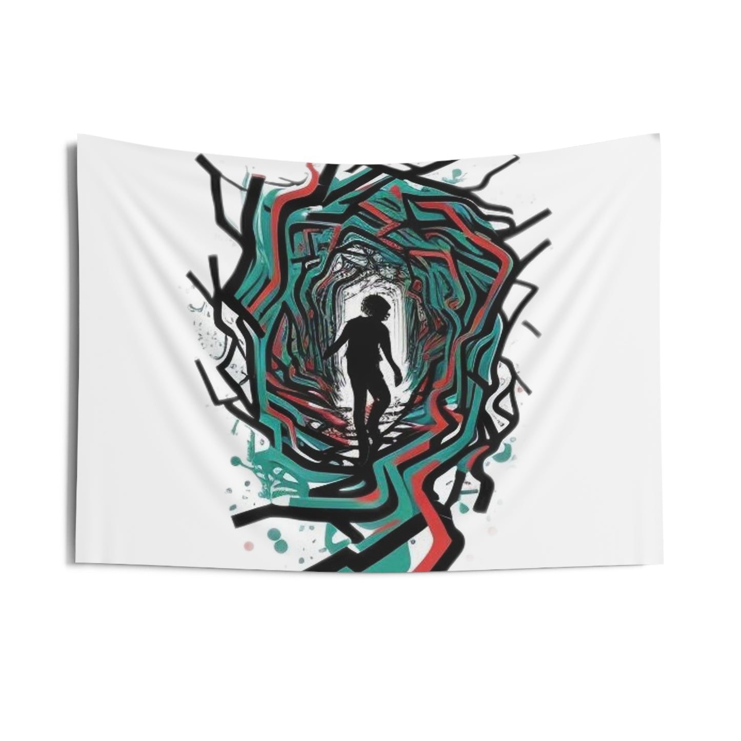 portal colorful trippy Indoor Wall Tapestries