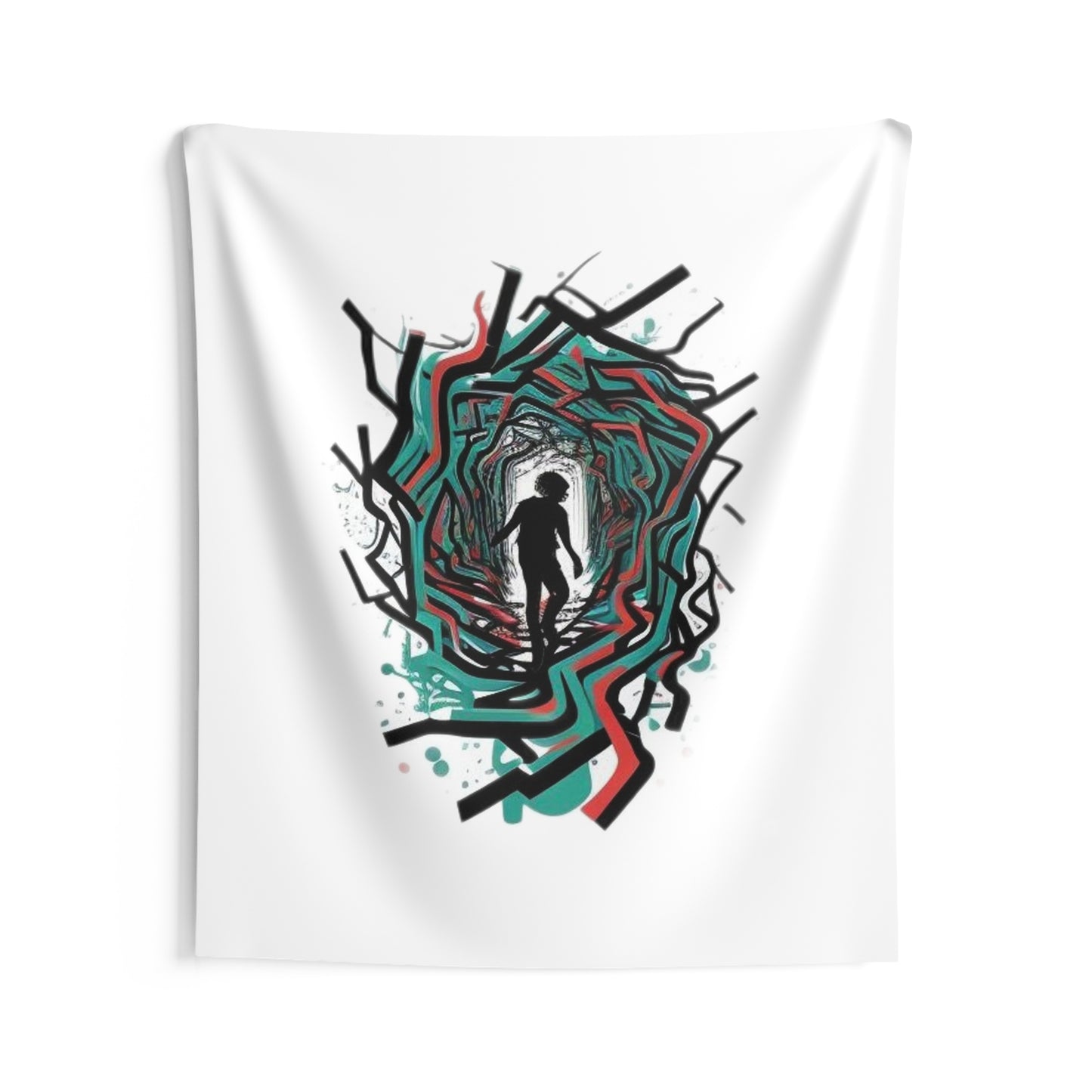 portal colorful trippy Indoor Wall Tapestries