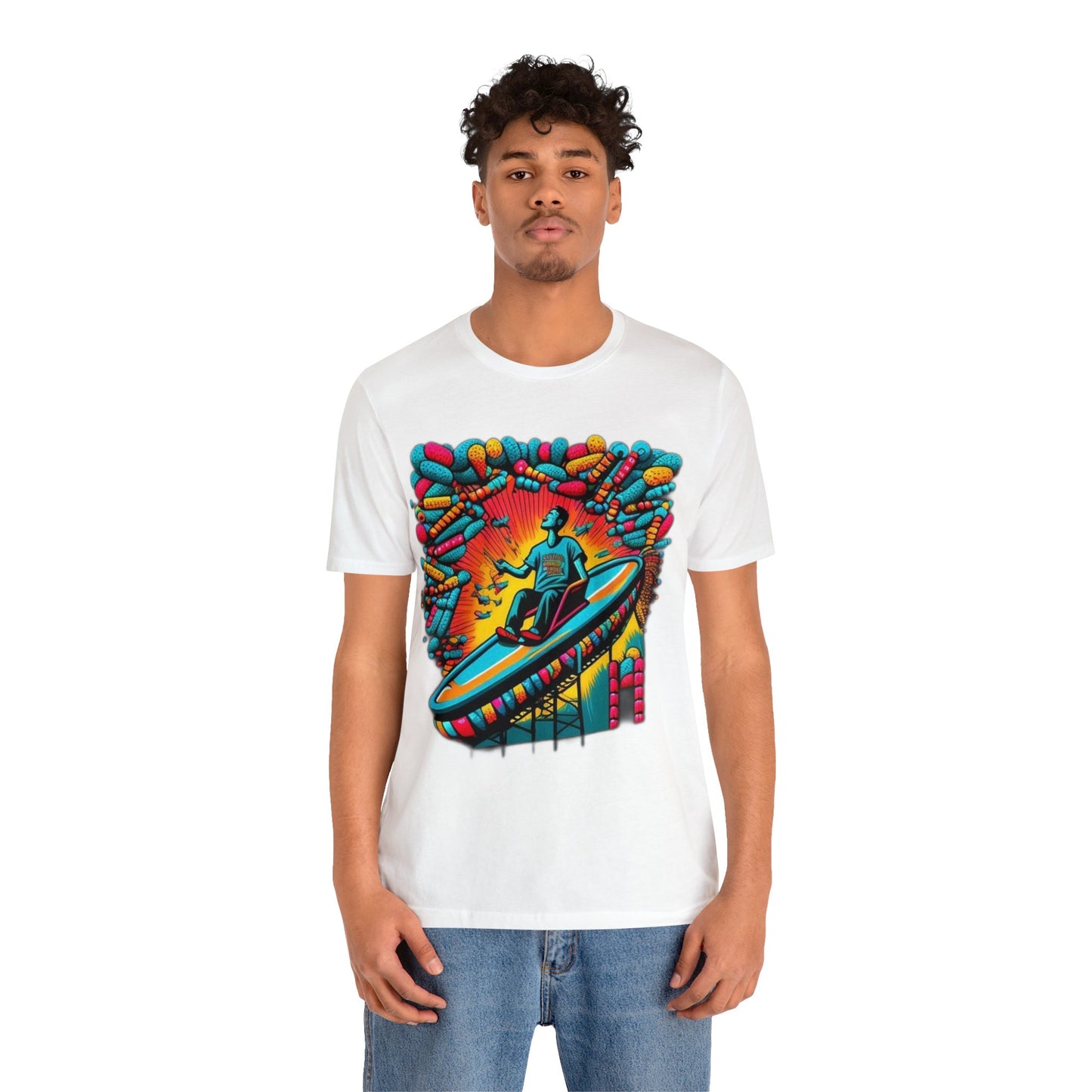 colorful trippy Unisex Jersey Short Sleeve Tee