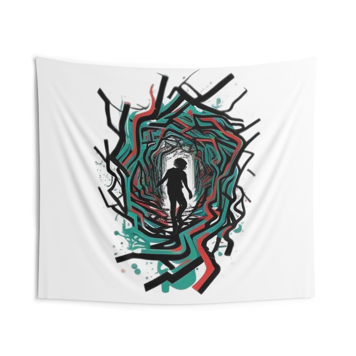 portal colorful trippy Indoor Wall Tapestries