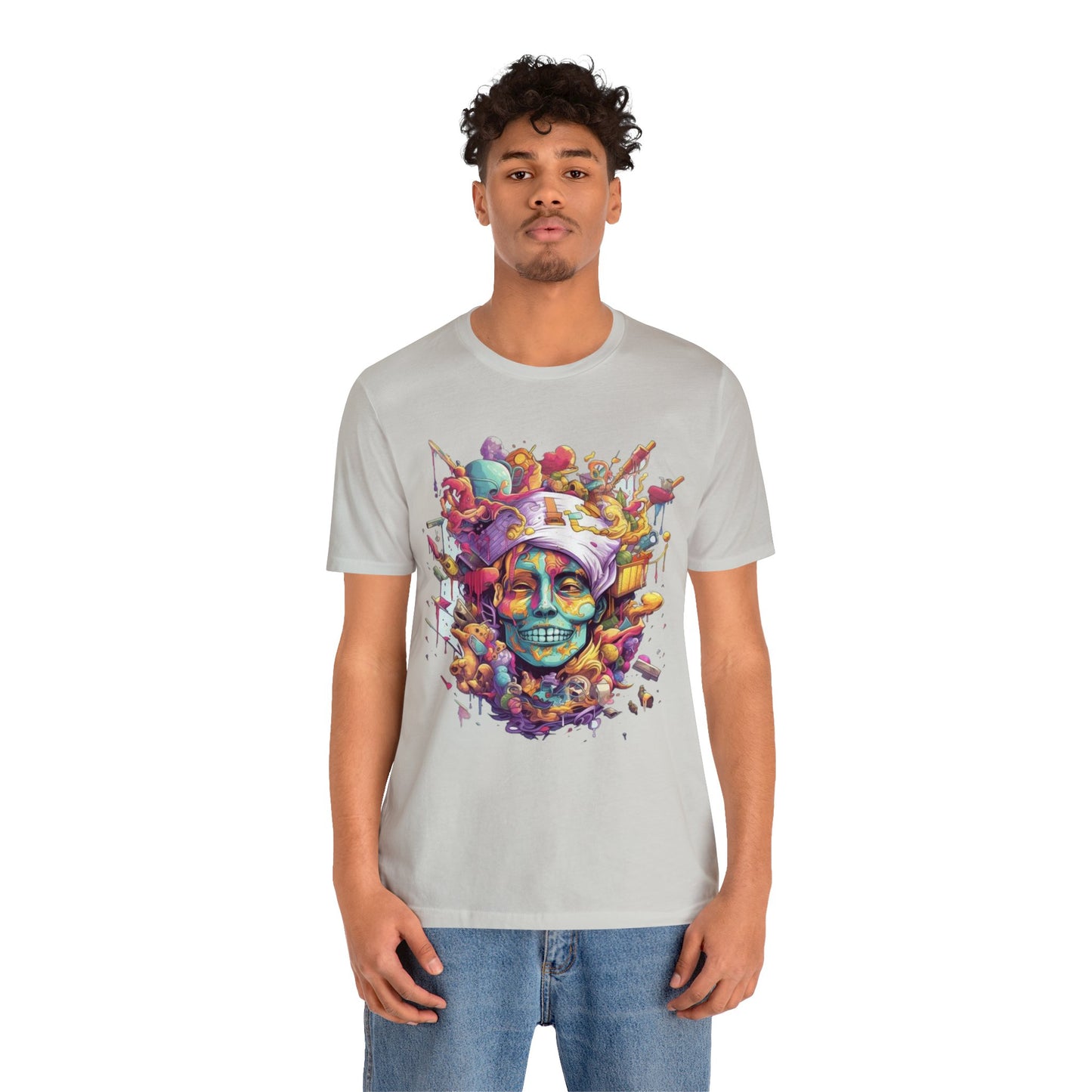 crazy melting trippy colorful Unisex Jersey Short Sleeve Tee