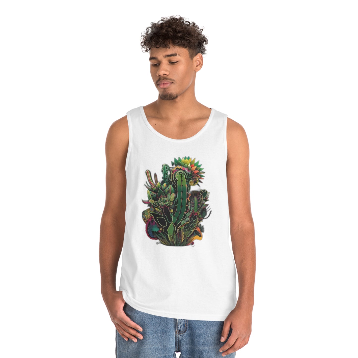 bright cactus Unisex Heavy Cotton Tank Top