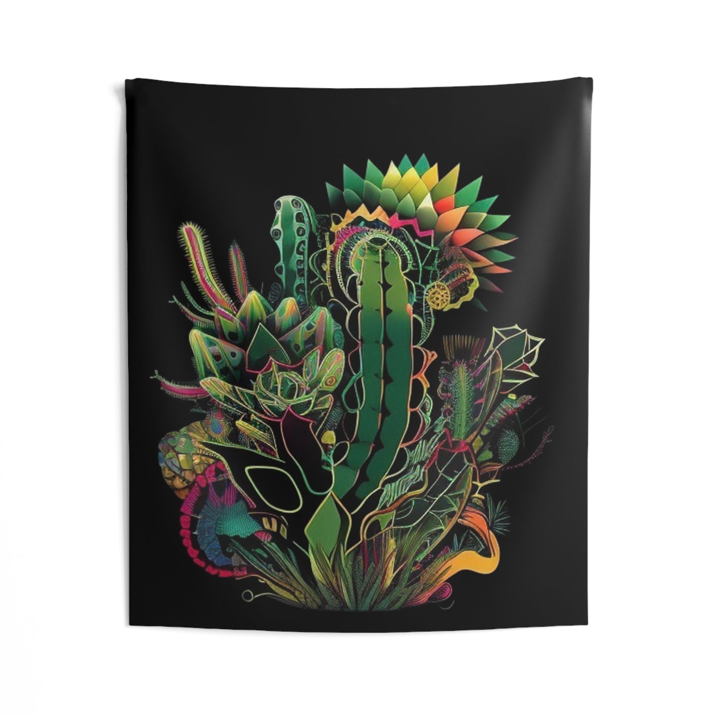 bright cactus Indoor Wall Tapestries