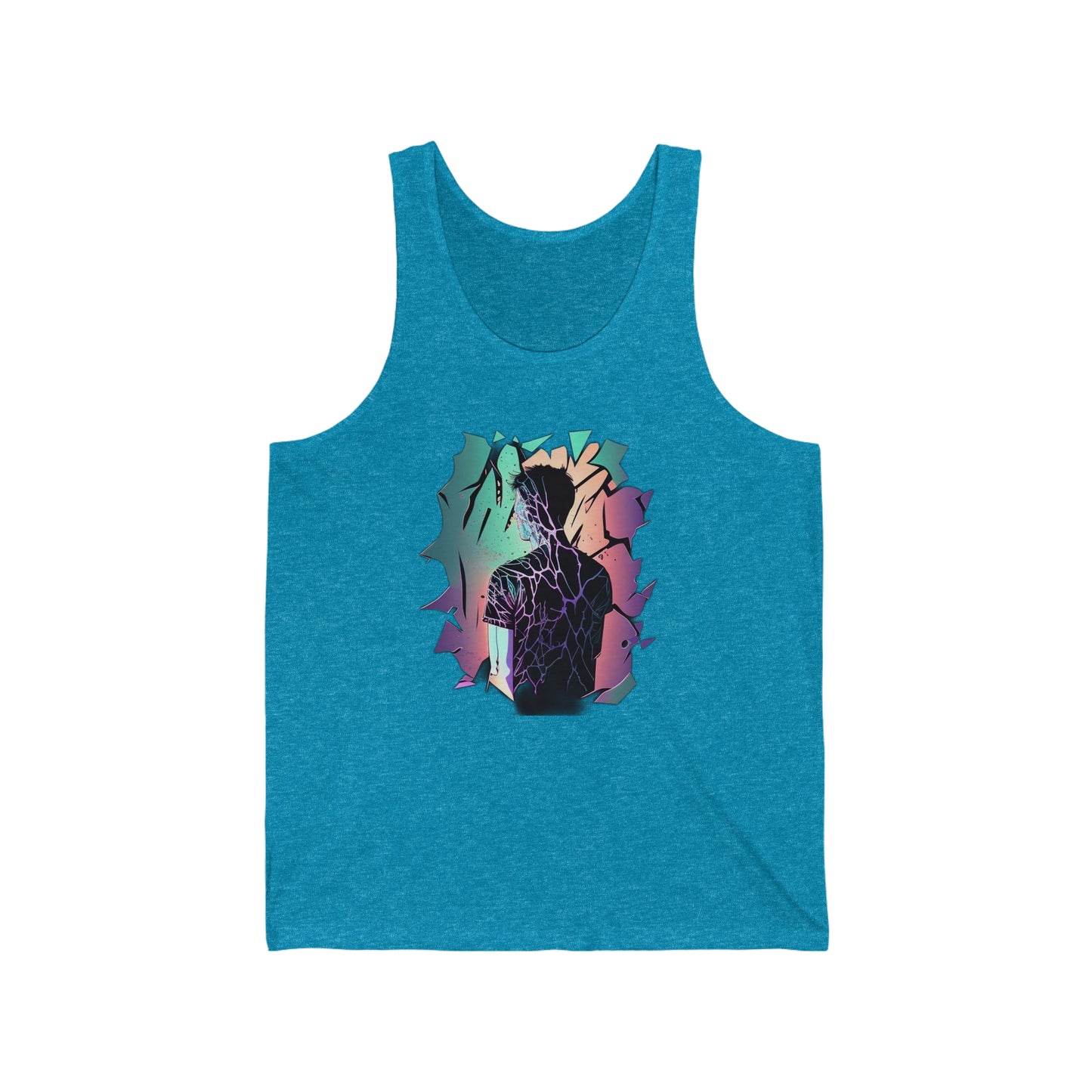 introspective trippy colorful Unisex Jersey Tank