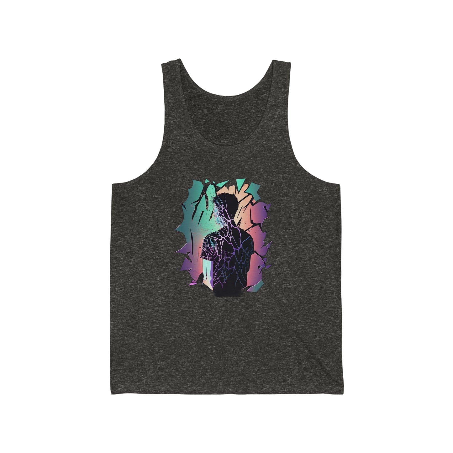 introspective trippy colorful Unisex Jersey Tank