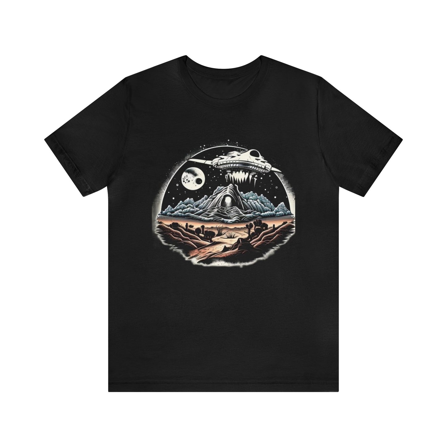 space ship trippy Unisex Jersey Short Sleeve Tee