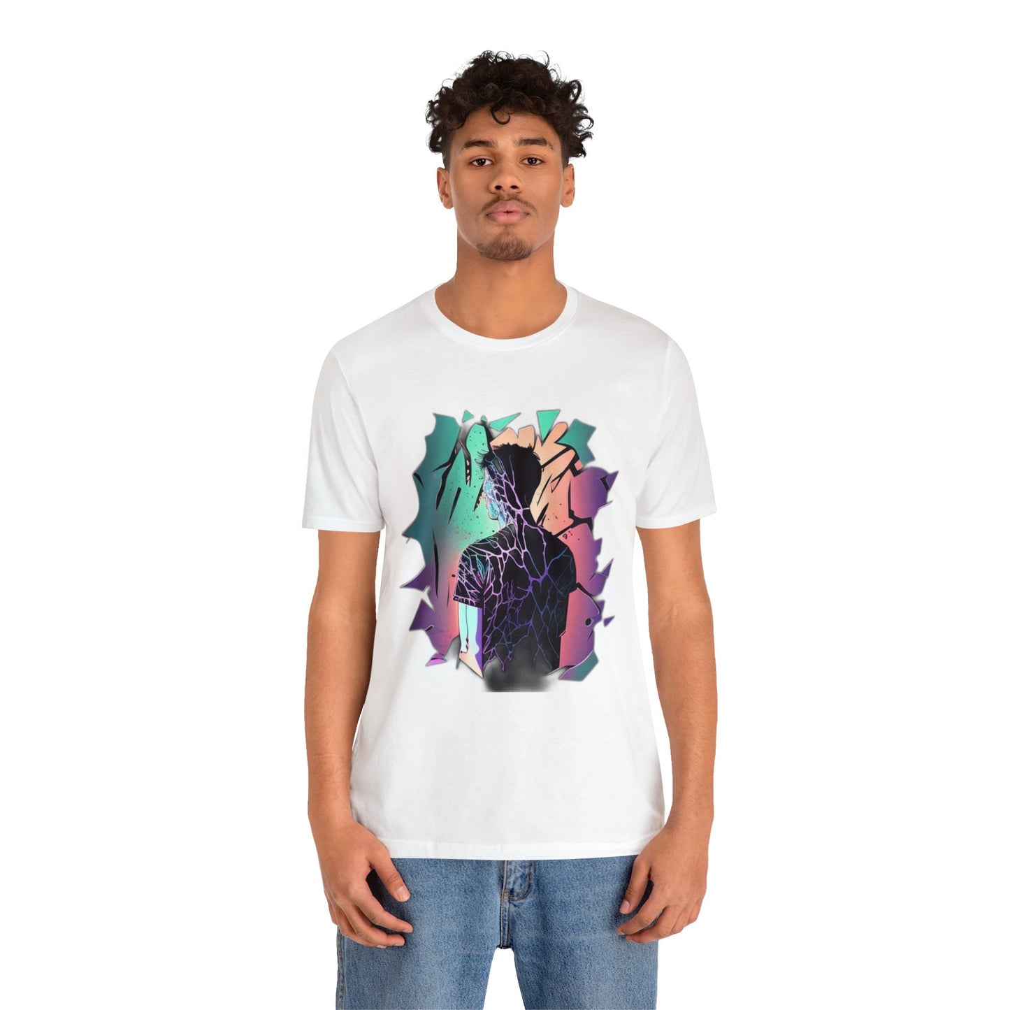 introspective trippy colorful Unisex Jersey Short Sleeve Tee