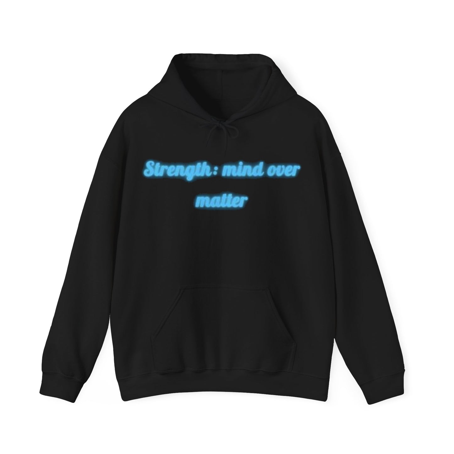 strength mind over matter motivational inspirational quote Unisex Heavy Blend™ Hooded Sweatshirt