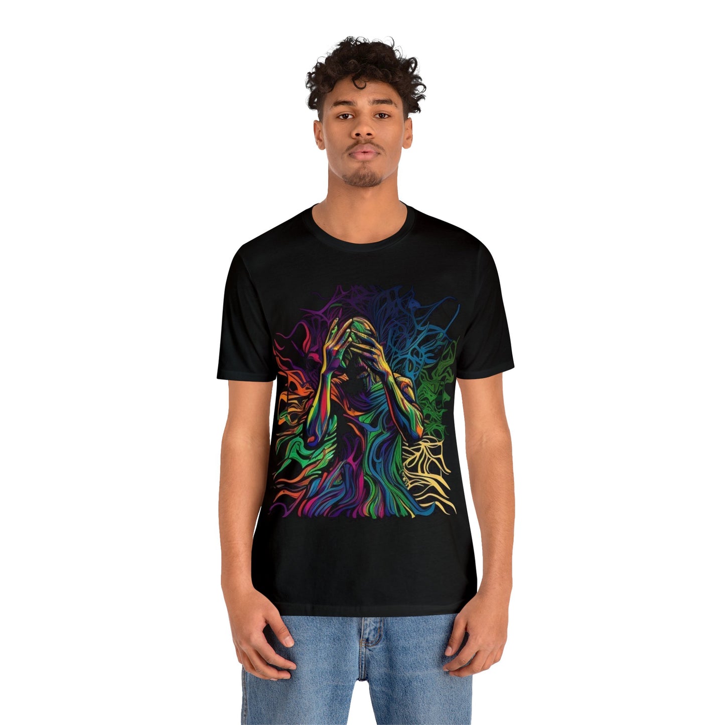 introspective trippy colorful Unisex Jersey Short Sleeve Tee