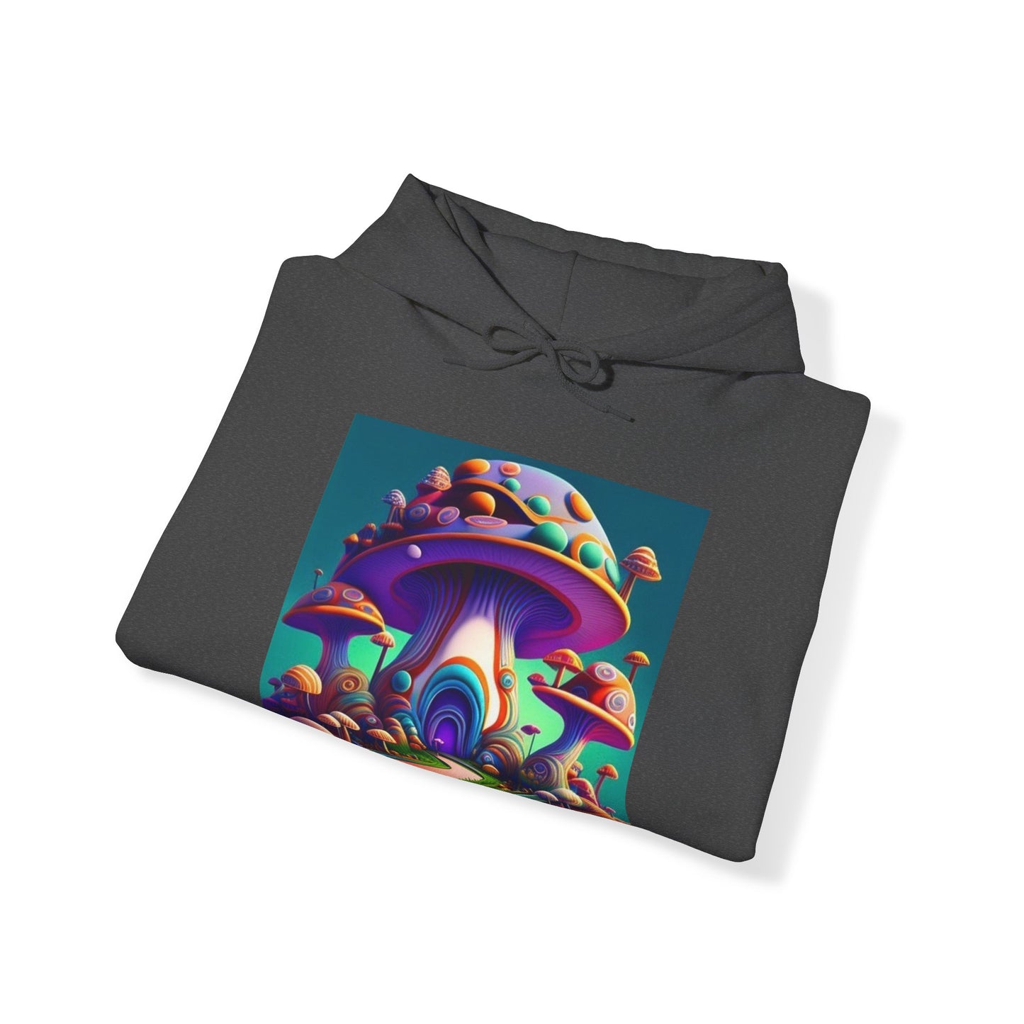 colorful trippy mushroom Unisex Heavy Blend™ Hooded Sweatshirt