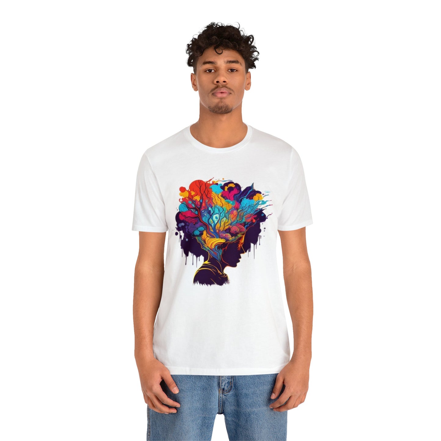 mind blown introspective colorful trippy Unisex Jersey Short Sleeve Tee