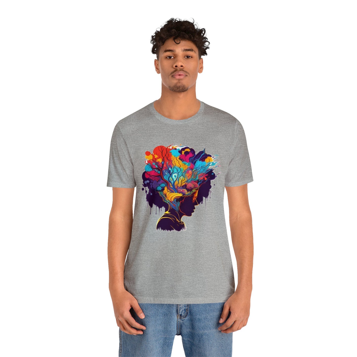 mind blown introspective colorful trippy Unisex Jersey Short Sleeve Tee