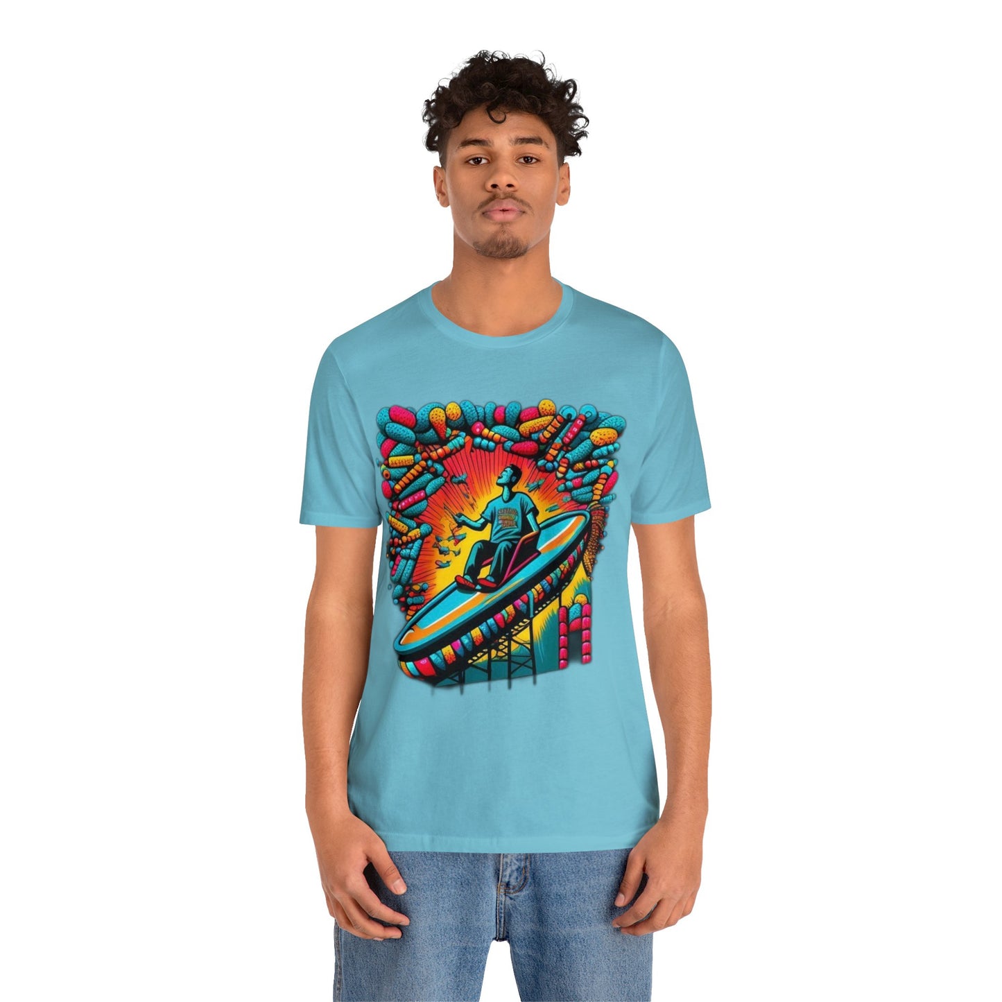 colorful trippy Unisex Jersey Short Sleeve Tee