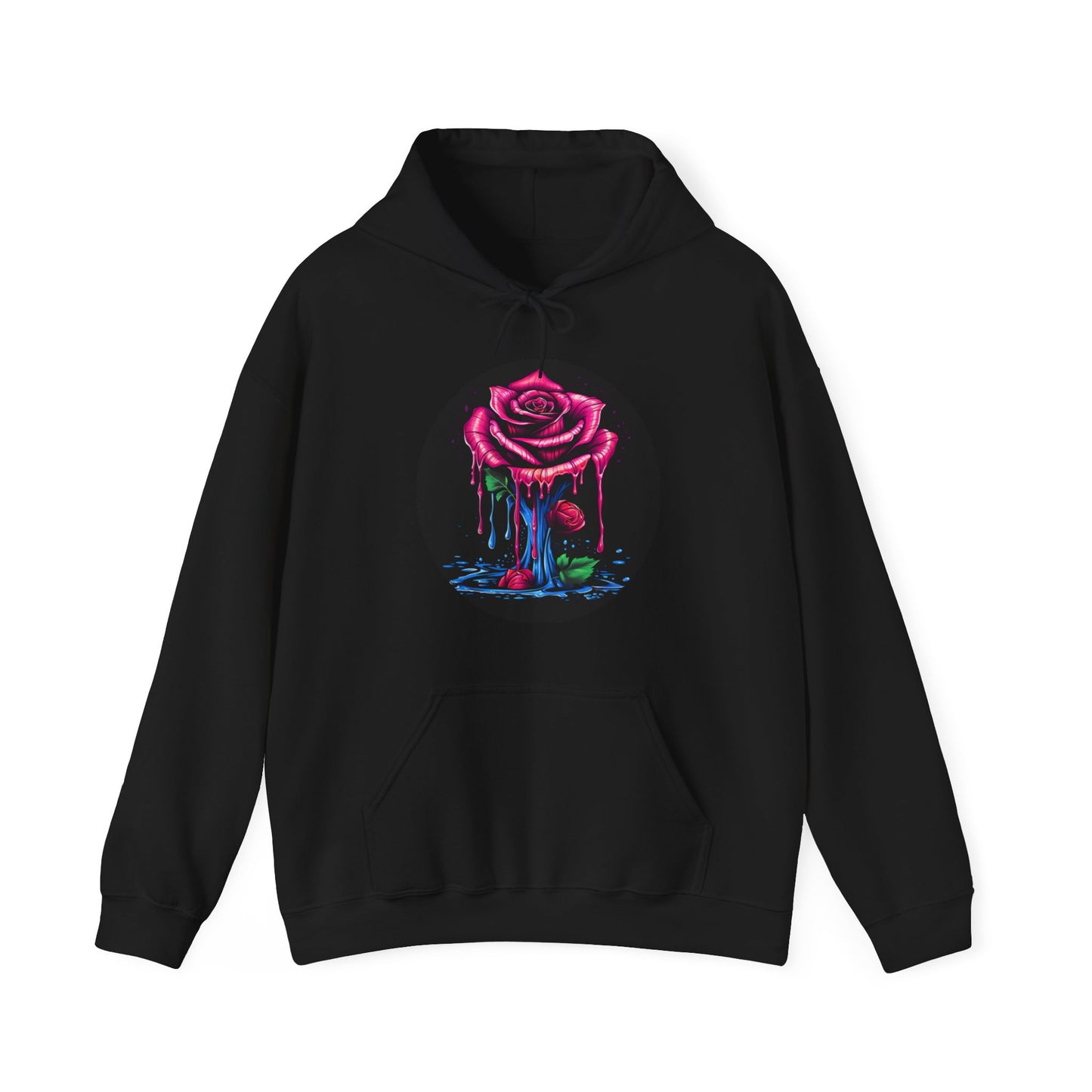 melting pink rose colorful trippy Unisex Heavy Blend™ Hooded Sweatshirt