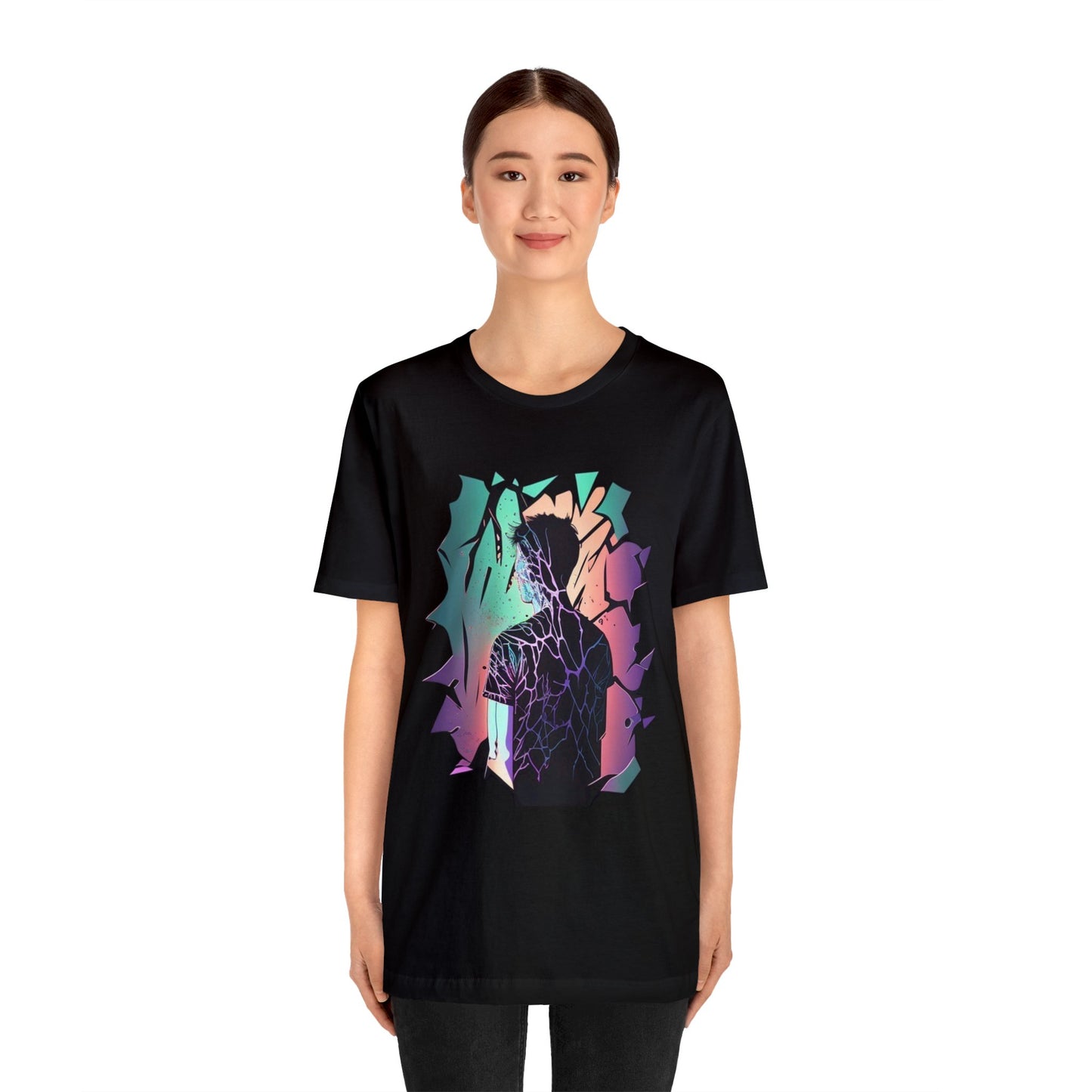 introspective trippy colorful Unisex Jersey Short Sleeve Tee