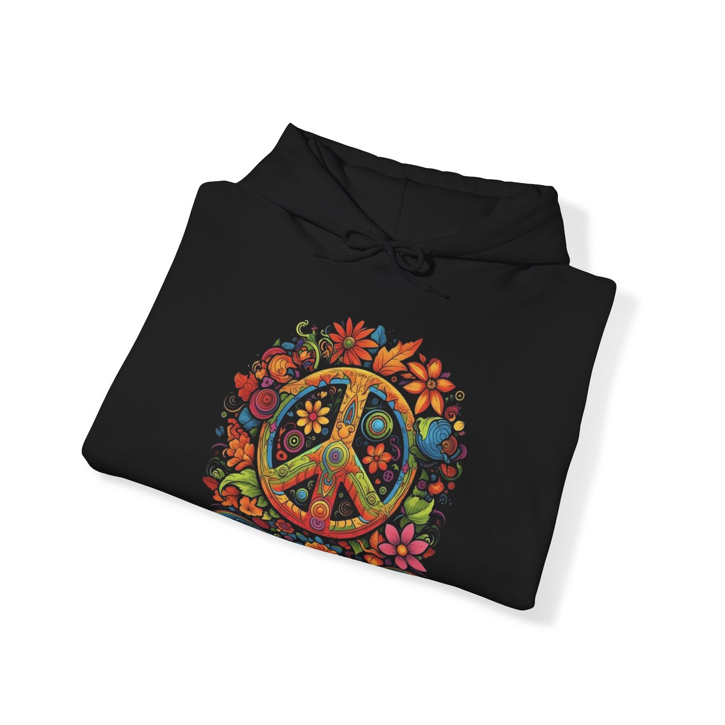 peace symbol colorful trippy Unisex Heavy Blend™ Hooded Sweatshirt