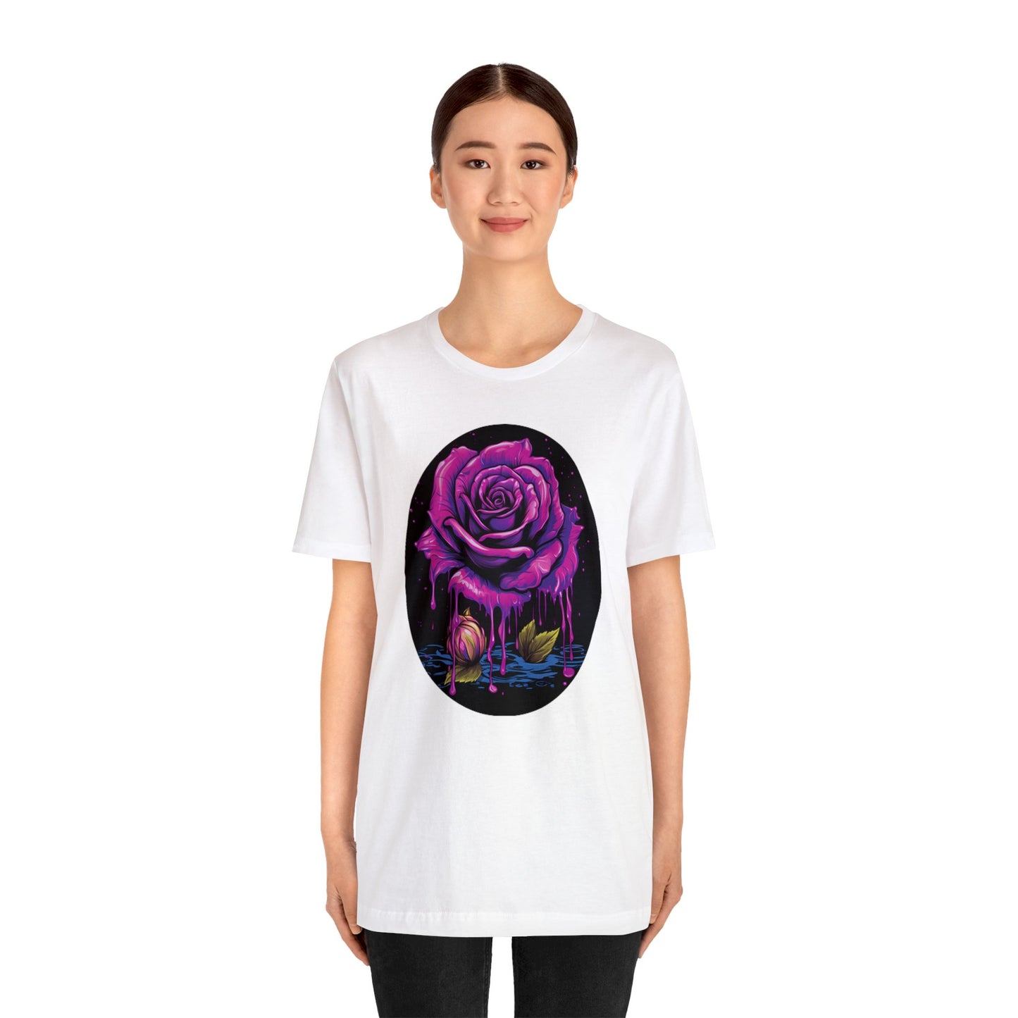 melting purple rose Unisex Jersey Short Sleeve Tee