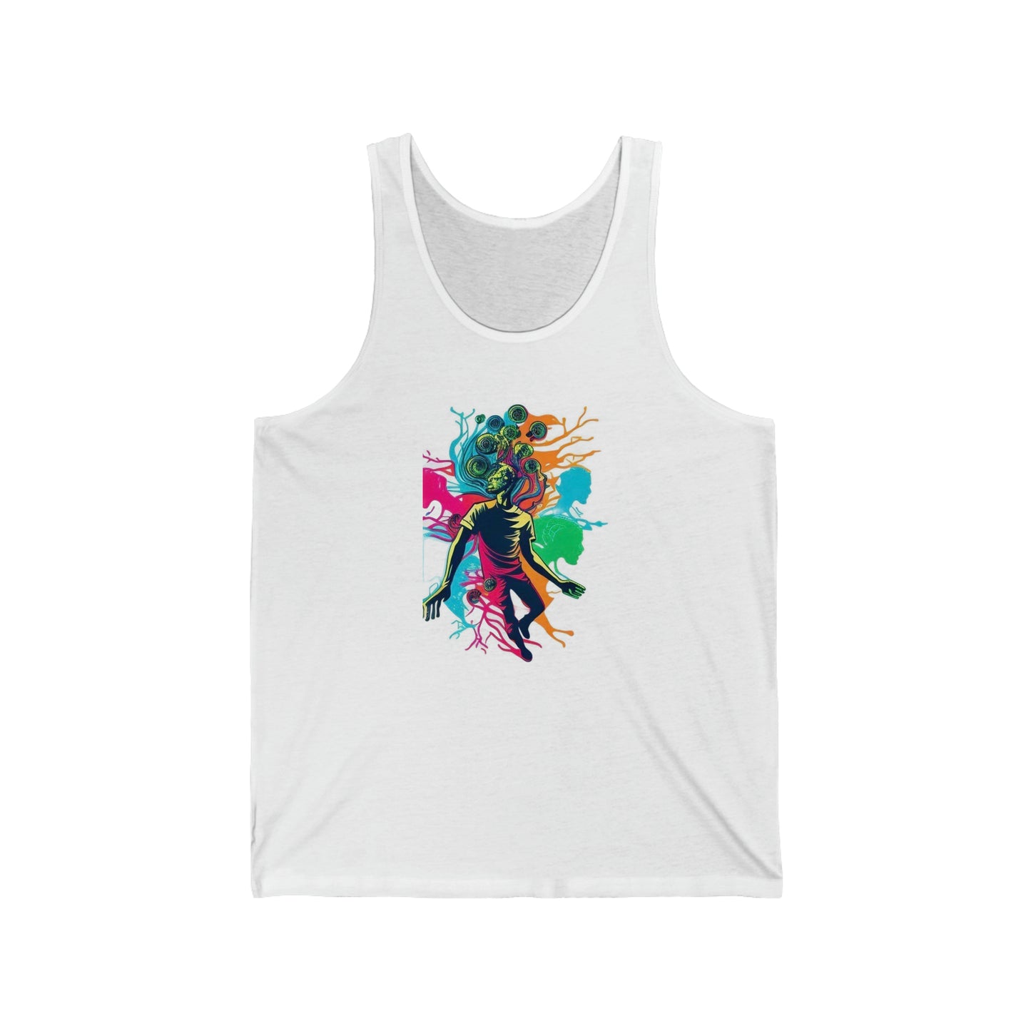 introspective trippy colorful Unisex Jersey Tank