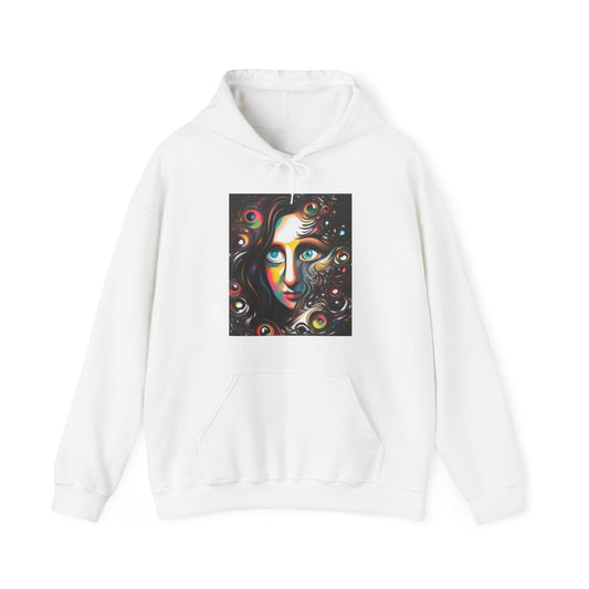 mona lisa trippy colorful Unisex Heavy Blend™ Hooded Sweatshirt