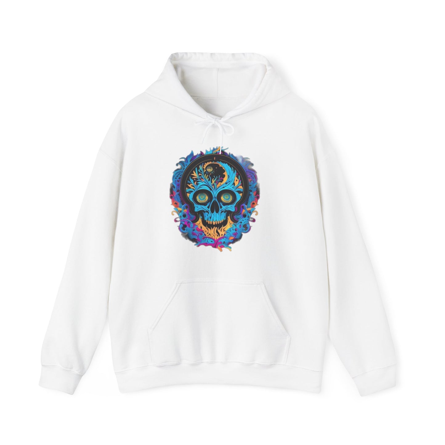 bright blue sugar skull Unisex Heavy Blend™ Hooded Sweatshirt