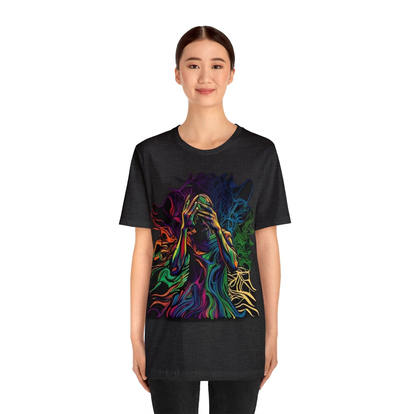 introspective trippy colorful Unisex Jersey Short Sleeve Tee