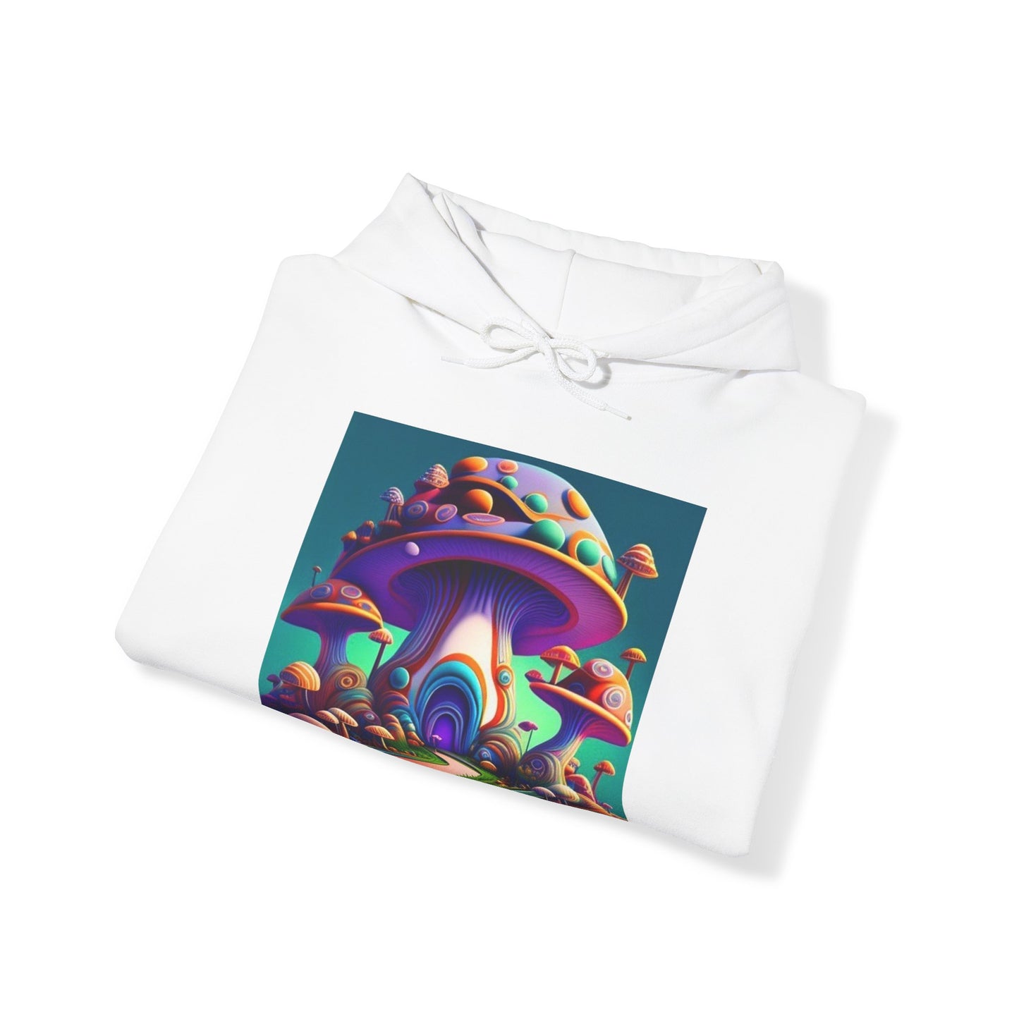 colorful trippy mushroom Unisex Heavy Blend™ Hooded Sweatshirt