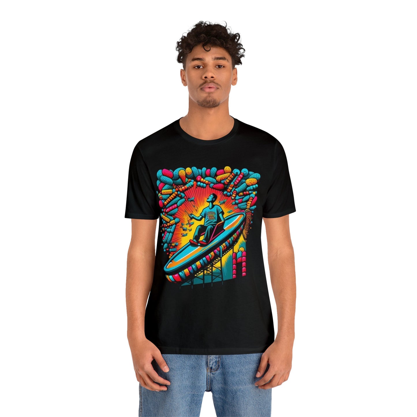 colorful trippy Unisex Jersey Short Sleeve Tee