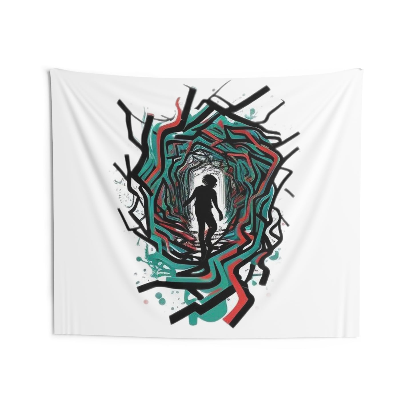 portal colorful trippy Indoor Wall Tapestries