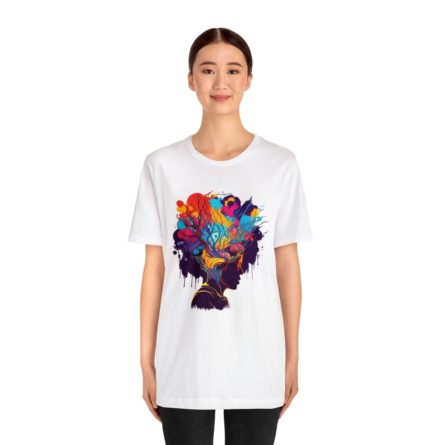 mind blown introspective colorful trippy Unisex Jersey Short Sleeve Tee