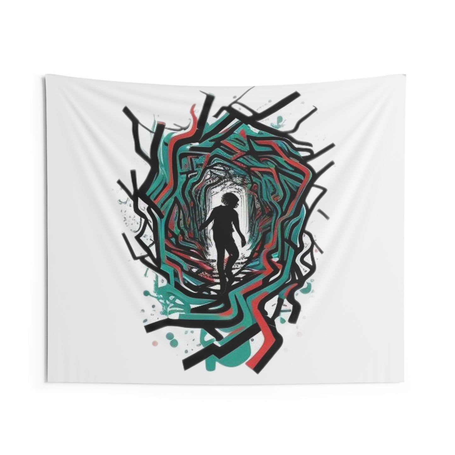 portal colorful trippy Indoor Wall Tapestries